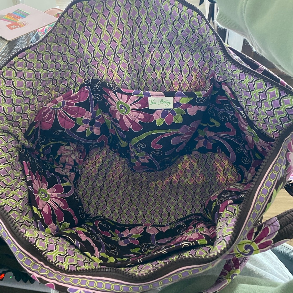 VERA BRADLEY MILLER BAG TOTE PURPLE PUNCH - Picture 3 of 3